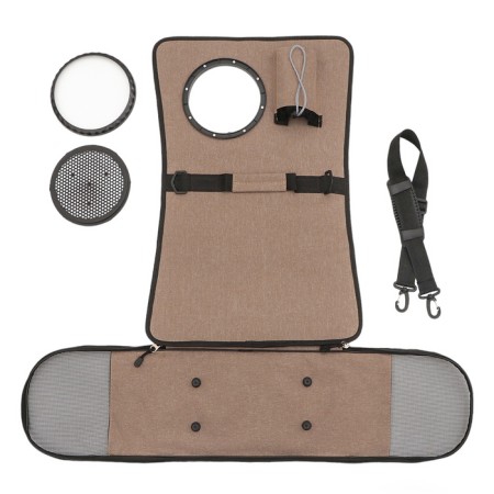 Overnight bag with organizer and porthole, 43 x 24 x 28 cm, beige-13