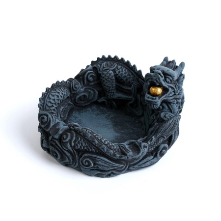 Ash "Chinese Dragon", 12.4 x 13.7 x 7.6 cm, blue-3