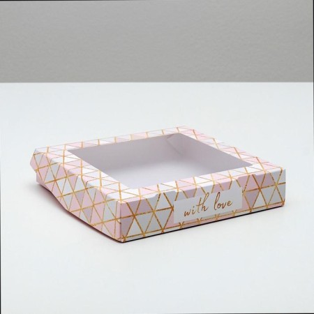 Confectionery packaging, boxing box "Geometry", 20 x 20 x 4 cm