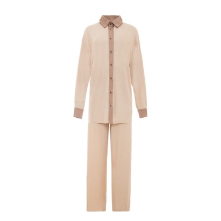 Women's costume minku: Casual Collection Coffee color, river 50-9