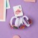 Hair elastic band "Lola" (set 4 pcs) star, d-2.5 cm, white