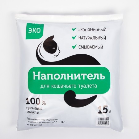 Filler absorbent buckwheat, granular, 15 liters