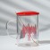 Glass mug with a spoon and lid "Winter Forest", 470 ml