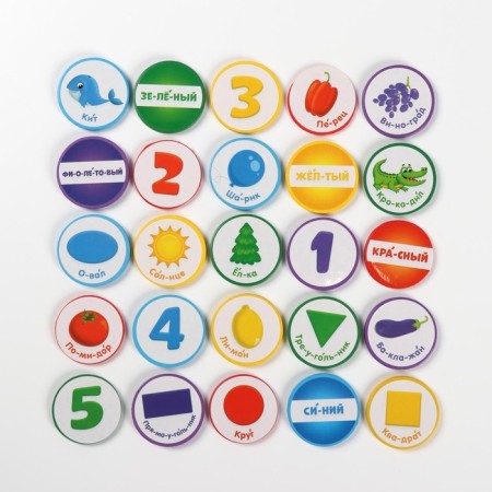 Board game "Logic chains. Colors and shapes ", 3+-3