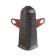 Outdoor angle (external) with fasteners for skirting boards 70mm "decoration", 303 wenge dark