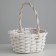 Wicker basket, willow, 22x16x11.5/25 cm, white