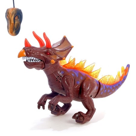 Dinosaur radio-controlled T-Rex, light and sound effects, works from batteries