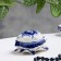 Gzhel box "Turtle", white-blue, ceramics,