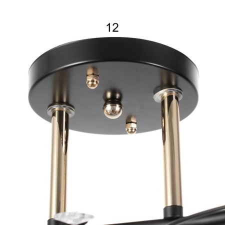 Artemis chandelier 2he27 40W black and gold 46x20x27 cm-7