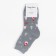 Terry socks female, gray/snowman color, size 23-25