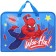 Plastic folder with A4 handles, on a zipper, 80x330x240 mm, spider-man