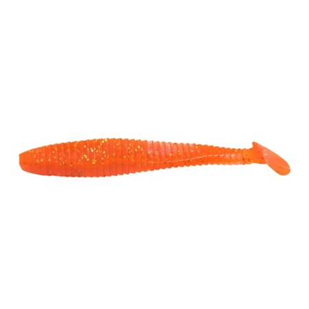 The Yaman Pro Flatter Shad, 10.2 cm, color #03-Carrot Gold Flake, packaging 5 pcs.