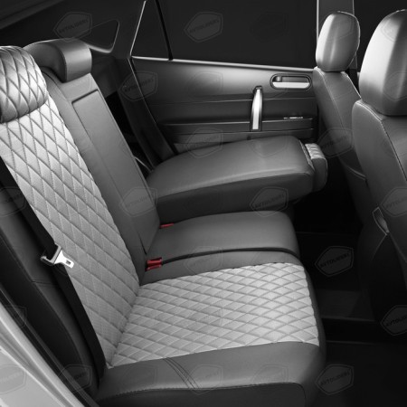 Auto-Chekhls for Peugeot Expert Tepee 2 since 2007-2016, 3 places, van, perforation, eco-leather, light gray color, dark gray-5