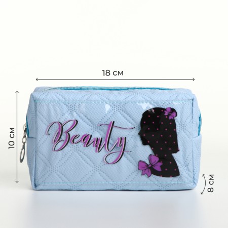 Cosmetic bag with lightning, blue color-1