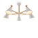 Rise chandelier, 5xe14, white color