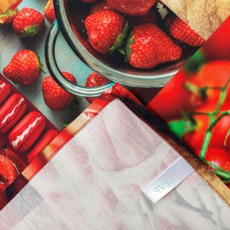 Apron Ethel Red 70x60 cm, 100% cotton, sarzha 190 g/m²-4
