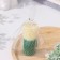 Candle from wax, honey-green, 8 cm