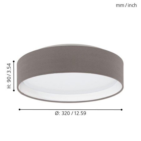 Passteri lamp, 1x12W LED, 3000K, 950LM, Nickel color-3