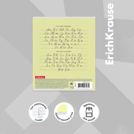Notebook of 18 sheets in the Erichkrause "Classic", cardboard cover, yellow-8