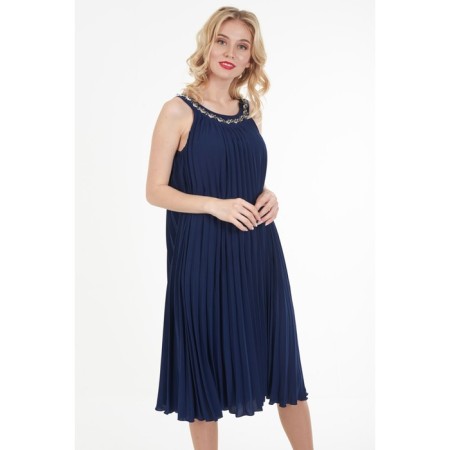 Women's dress, size 48, blue color-4