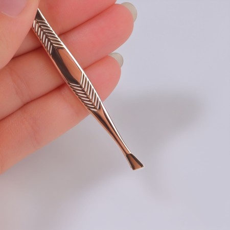 Pinzet beast, wide, 9 cm, silver/golden color-5