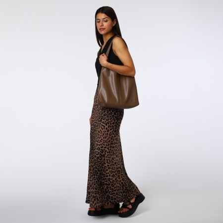 Women's bag on the magnet Textura, medium size, cosmetic bag, brown color-9