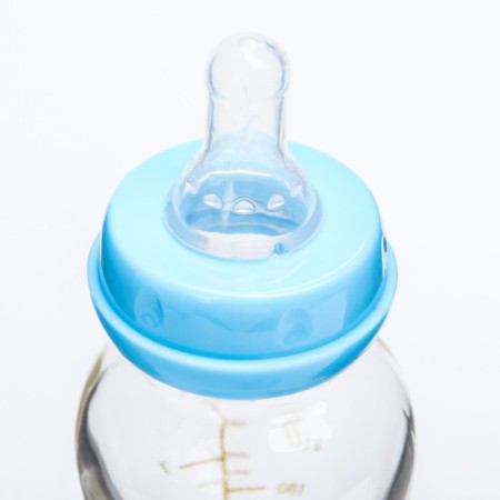 A bottle for feeding, classic throat, 250 ml., 3 months, glass, color mix-4