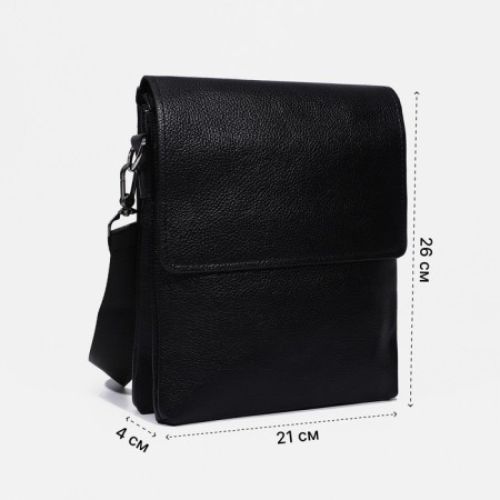 Male bag, black color