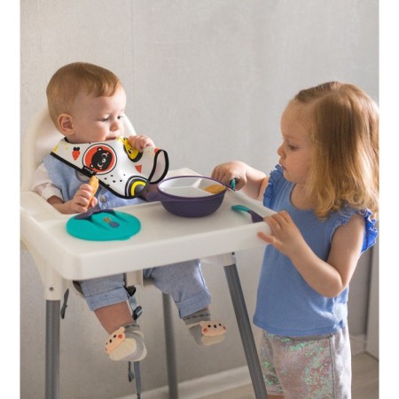 Bibslate for feeding "Kids" Doman Waterpower on Velcro, with a pocket-7