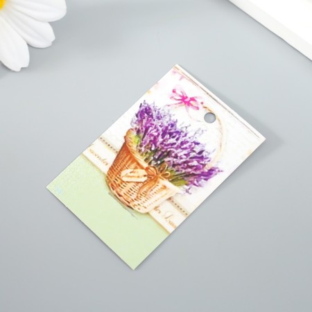 Lavender tag in the basket 4x6 cm-1