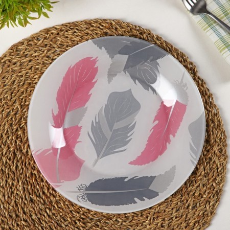 Plate plate Tirana Pink, D = 25 cm