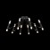 Ceiling light MayToni Mod620CL-16B, 16XG9, 25W, 83x83x38 cm, black color