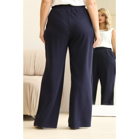 Women's costume: cardigan, trousers, size 50, black color-5