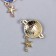 Connector for creativity Metal 2 Ears "Planet and Star" Blue rhinestones 2.7x3 cm