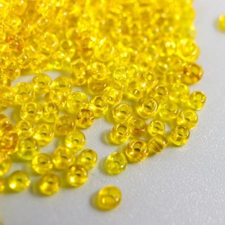 Round beads 12/0 "Yellow Transparent" 20 g-1