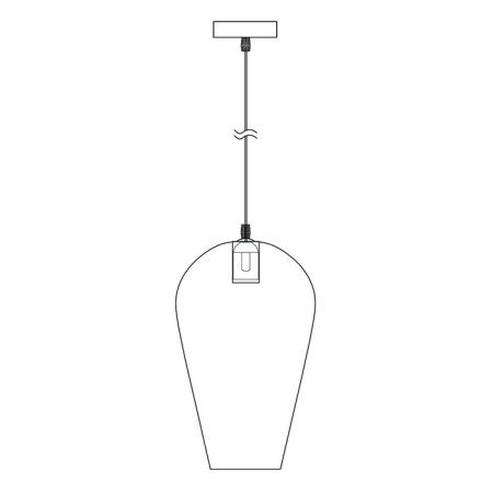 Suspended lamp FREAA FR5188PL-01B1 JIFFY, 220x220x1000 mm, E27, 1x60W, Black Color Black-3