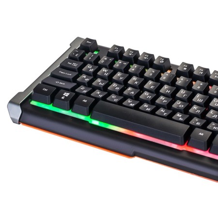 Retor keyboard 710g Black Death Black/Gray USB Multimedia for Gamer Led-7