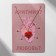 Pendant "Heart" pulsating, black-red color in gold, 42 cm