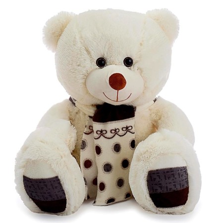 Soft toy "Bear Martin", milk color, 90 cm-7