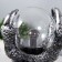 Plasma ball "Hell's hand" gray 12x12x18 cm