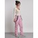 Semi -combinezone ski insulated female winter, size 48, pink color