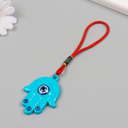 Suspension from the evil eye plastic "Fatima hand" Blue 6.1x4.6 cm-1