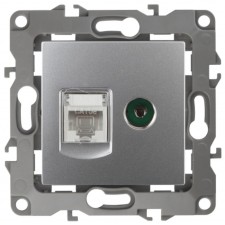 Combined RJ45+TV, IP20, ERA12, aluminum
