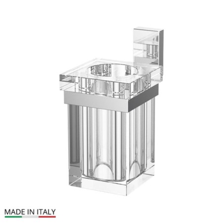 Holder with a glass, glass; Chrome, Lineag