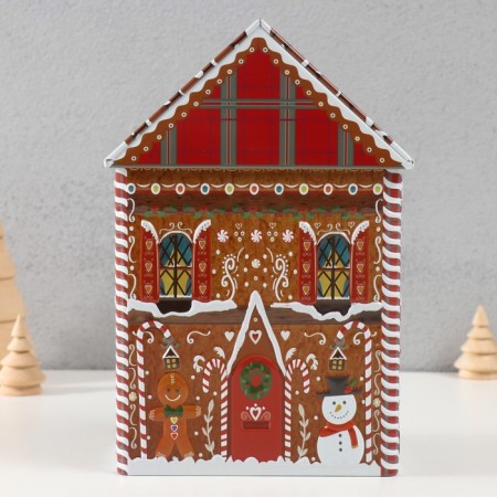 Casket Metal "Gingerbread House" 9x13x22 cm-2
