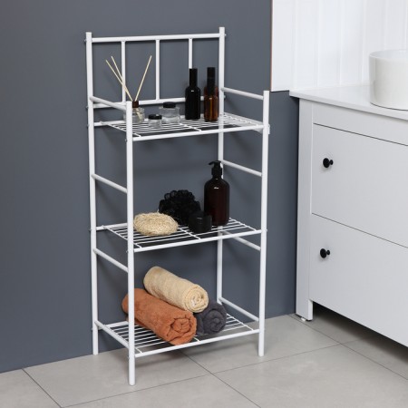 Roster 3-tier floor, 43 × 26 × 93.5 cm, white color-1
