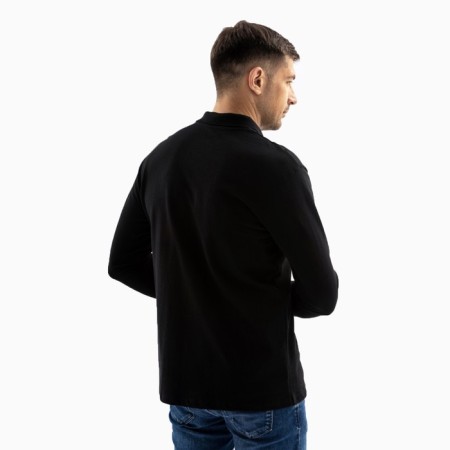 Male polo with long sleeve, black color, size 54-2