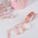 Kapron tape with embossing "Goros", 25 mm, 22 ± 1 m, pink/gold color