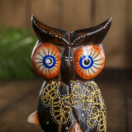 Souvenir set tree "Owls with ornament" 8x7x17 cm-3