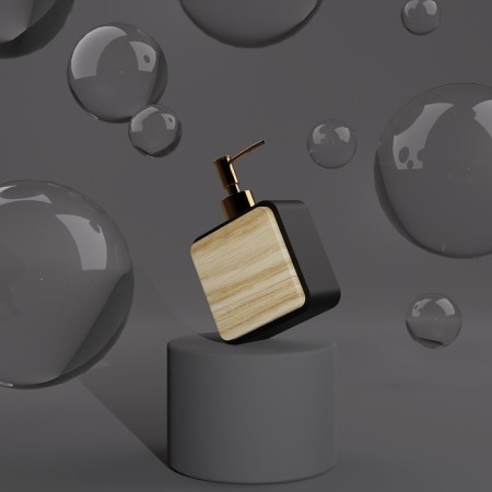 A set of accessories for the bathroom "Agat", 4 items (dispenser, soap dish, 2 glasses), black color-6